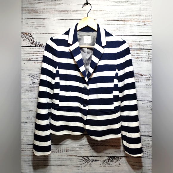 GAP Jackets & Blazers - Gap Academy Blazer in Navy and White Horizontal Stripe size 8